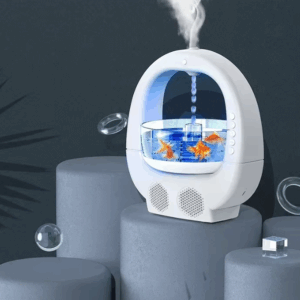 4-in-1 anti-gravity humidifier with Bluetooth speaker and 700ml capacity for home or office. 